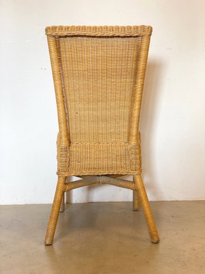 Wicker and Bamboo Chairs, 1970s, Set of 3-NPC-1291141