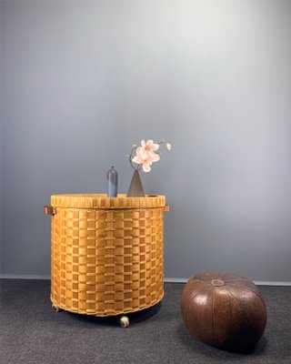 Wicker and Rattan Bar Cart, 1960s-VQG-639200