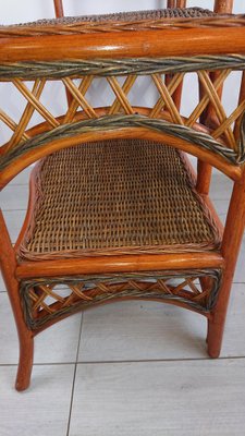 Wicker and Rattan Console Shelf-AJN-1448825