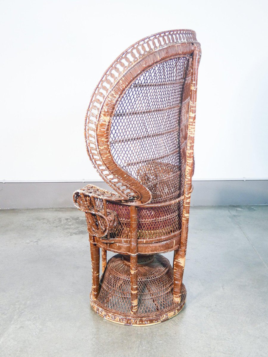 Wicker Armchair by Emmanuelle Pavone