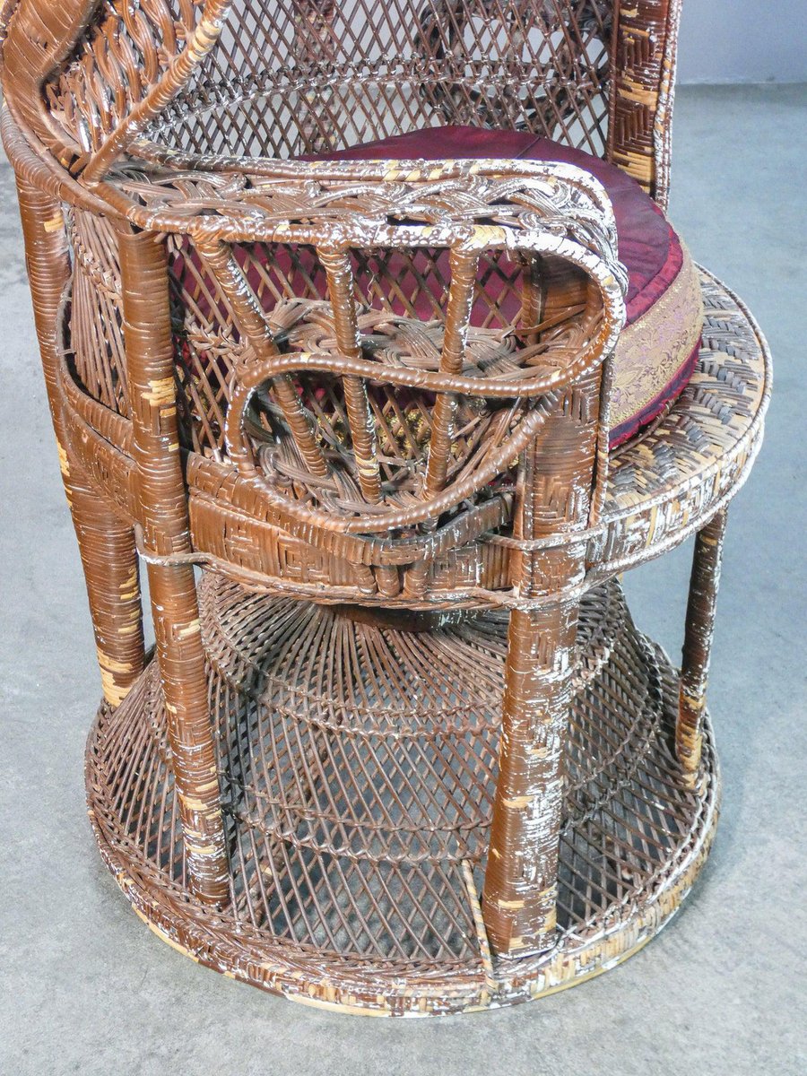 Wicker Armchair by Emmanuelle Pavone