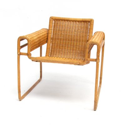 Wicker Armchair in the Style of Marcel Breuer, 1972-QQA-690203