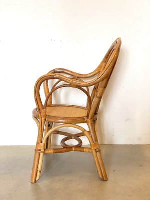 Wicker & Bamboo Armchairs, 1970s, Set of 2-NPC-1257168