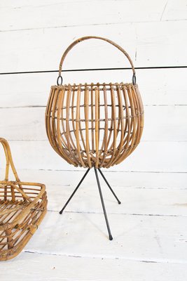 Wicker Basket Set, 1950s, Set of 2-EBW-2017290