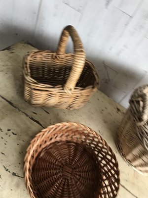 Wicker Baskets, 1960s, Set of 3-OXJ-773621