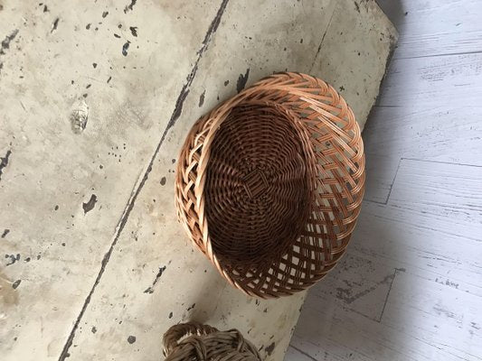 Wicker Baskets, 1960s, Set of 3-OXJ-773621