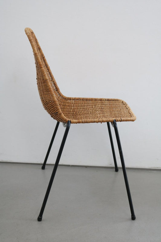 Wicker Chair Basket Chair by Gian Franco Legler, Switzerland, 1950s