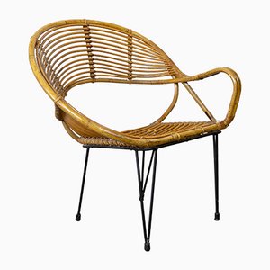 Wicker Chair by Tito Agnoli, 1950s-LMR-1089201