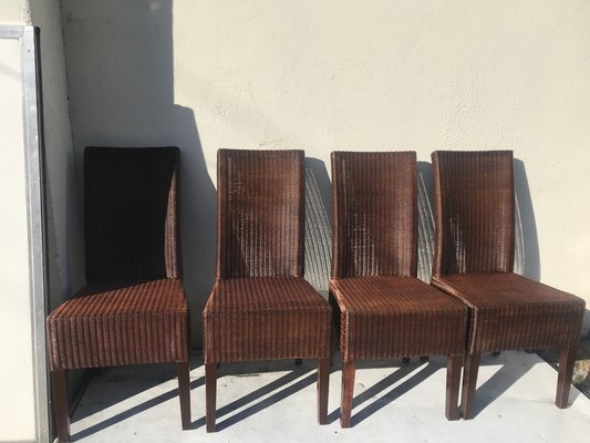 Wicker Chairs by Lloyd Loom, 1970s, Set of 4-WQQ-1401029