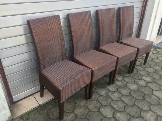 Wicker Chairs by Lloyd Loom, 1970s, Set of 4-WQQ-1401029