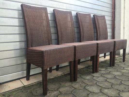 Wicker Chairs by Lloyd Loom, 1970s, Set of 4-WQQ-1401029