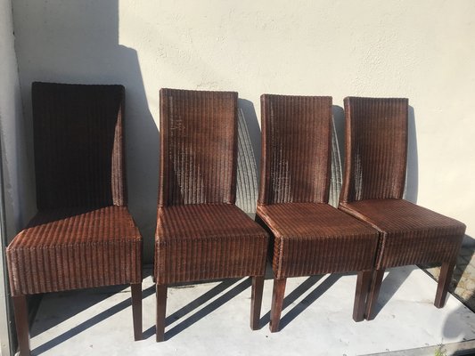 Wicker Chairs by Lloyd Loom, 1970s, Set of 4-WQQ-1401029