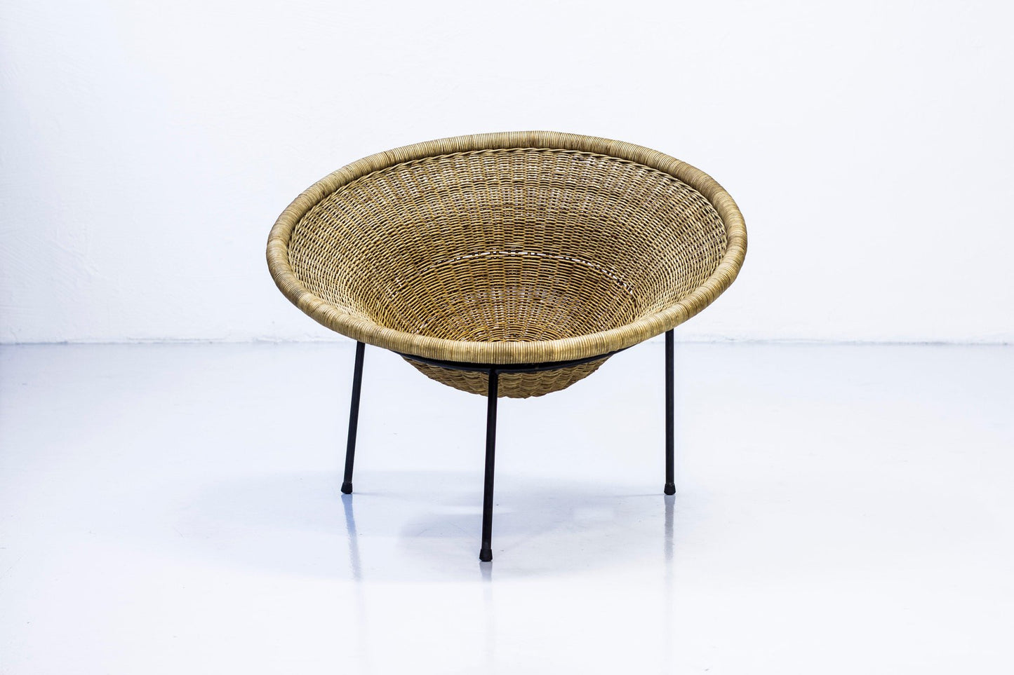 Wicker Easy Chair by Sven Staaf Attribution for Staaf & Almgren, 1950s