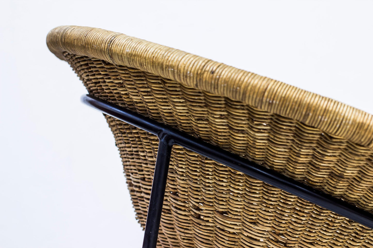 Wicker Easy Chair by Sven Staaf Attribution for Staaf & Almgren, 1950s