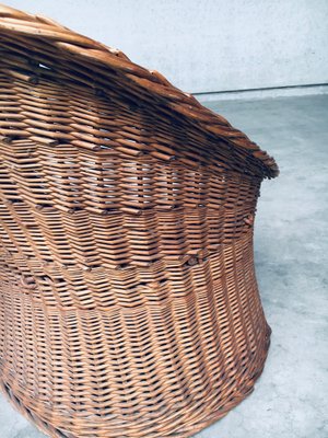 Wicker Egg Basket Lounge Chairs, 1950s, Set of 2-RQV-1761646