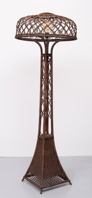 Wicker Floor Lamp by l.P.H. De Ridder Amsterdam, 1920s-GCG-2032353