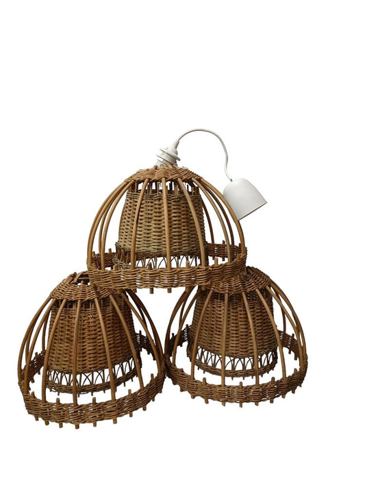 Wicker Lamp Shades, Set of 3