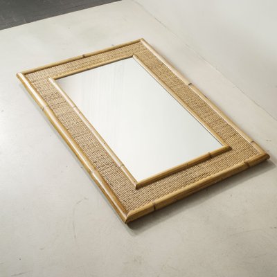 Wicker Mirror, 1960s-JQO-1361722