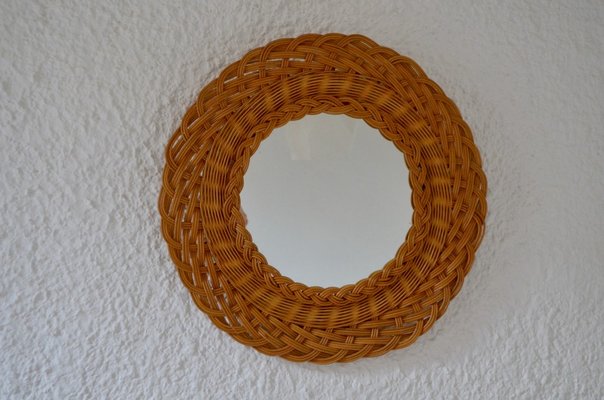 Wicker Mirror, 1960s-AIU-669508