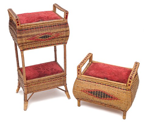 Wicker Storage Set, 1920s, Set of 2-JCN-1754671