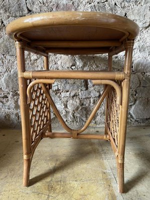 Wicker Table and Chairs, 1970s, Set of 3-SDV-894524