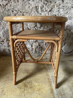 Wicker Table and Chairs, 1970s, Set of 3-SDV-894524