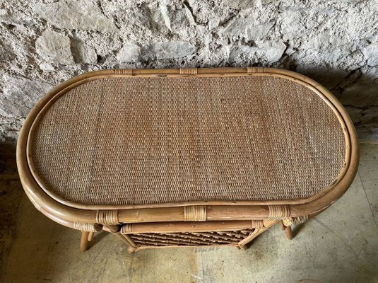 Wicker Table and Chairs, 1970s, Set of 3-SDV-894524