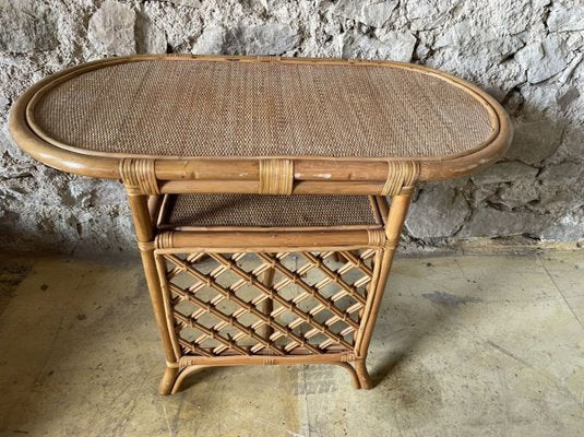 Wicker Table and Chairs, 1970s, Set of 3-SDV-894524