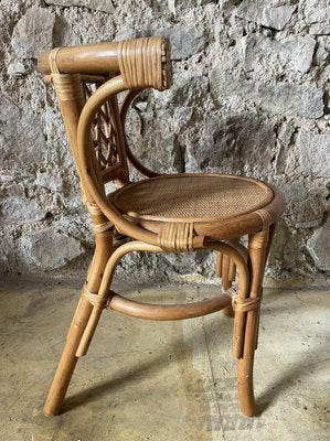 Wicker Table and Chairs, 1970s, Set of 3-SDV-894524