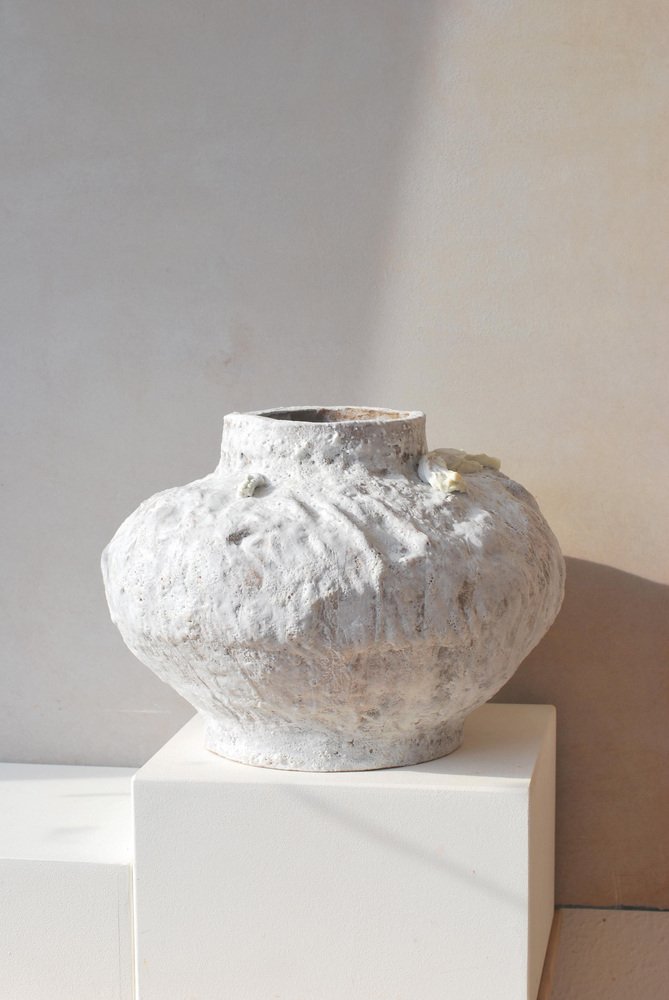 Wide Sandstone Vase by Moïo Studio