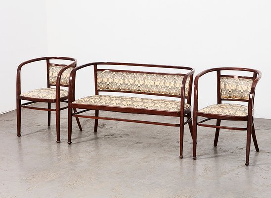 Wiener Secession Seating Set by Otto Wagner for Mundus Austria, 1903, Set of 3-BPT-1749721