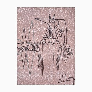 Wifredo Lam, Geneva, 1963, Double-Sided Lithograph-NRC-1394924