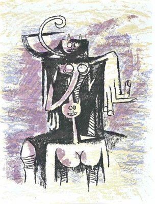 Wifredo Lam, Untitled, Lithograph, 1974-ZCI-1788596