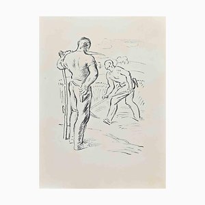 Wilhelm Gimmi, Farmers, Lithograph, 1955-ZCI-1759248