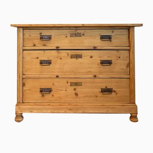 Wilhelminian 3 Drawer Chest of Drawers in Natural Wood-PXE-2023319