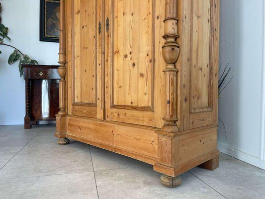 Wilhelminian Natural Wood Farmers Cupboard-PXE-2019646