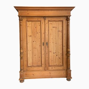 Wilhelminian Natural Wood Farmers Cupboard-PXE-2019646