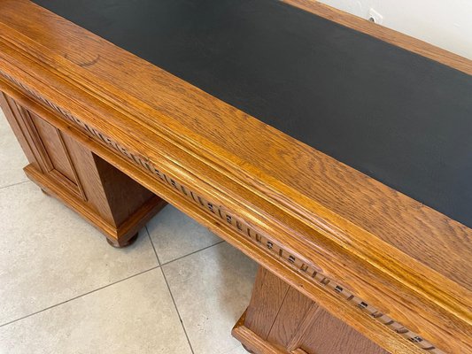 Wilhelminian Style Oak Column Desk Secretary-PXE-2041661