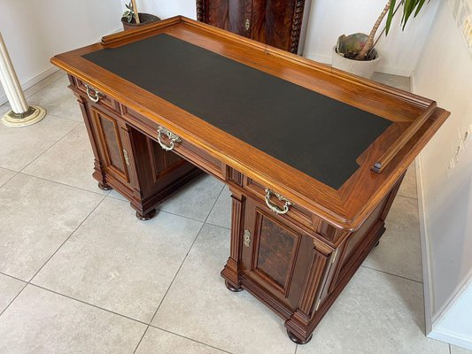 Wilhelminian Style Oak Column Desk Secretary-PXE-2041662