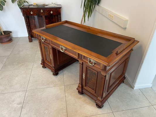 Wilhelminian Style Oak Column Desk Secretary-PXE-2041662