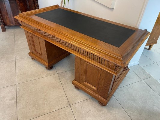 Wilhelminian Style Oak Column Desk Secretary-PXE-2041661