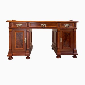 Wilhelminian Style Oak Column Desk Secretary-PXE-2041662