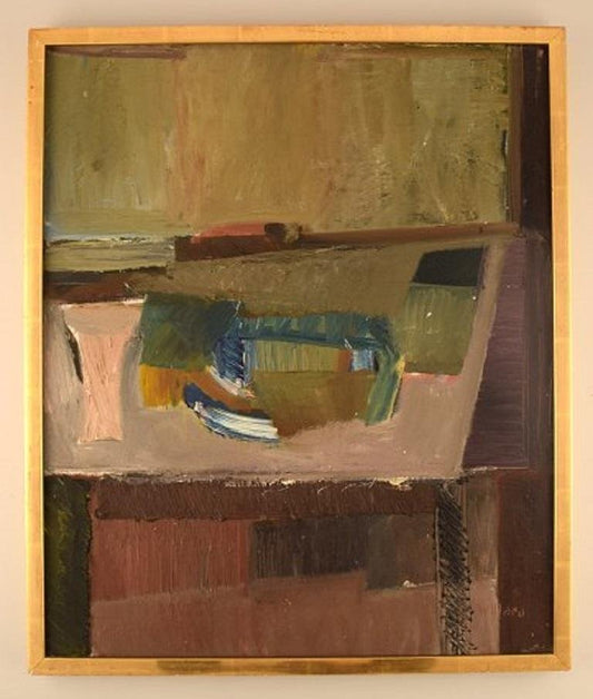 Willard Lindh, Modernist Still Life, Oil on Canvas, 1960s