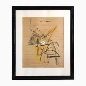 Willem Hussem, Abstract Composition, 1954, Watercolor & Gouache on Paper, Framed-BQ-1365988