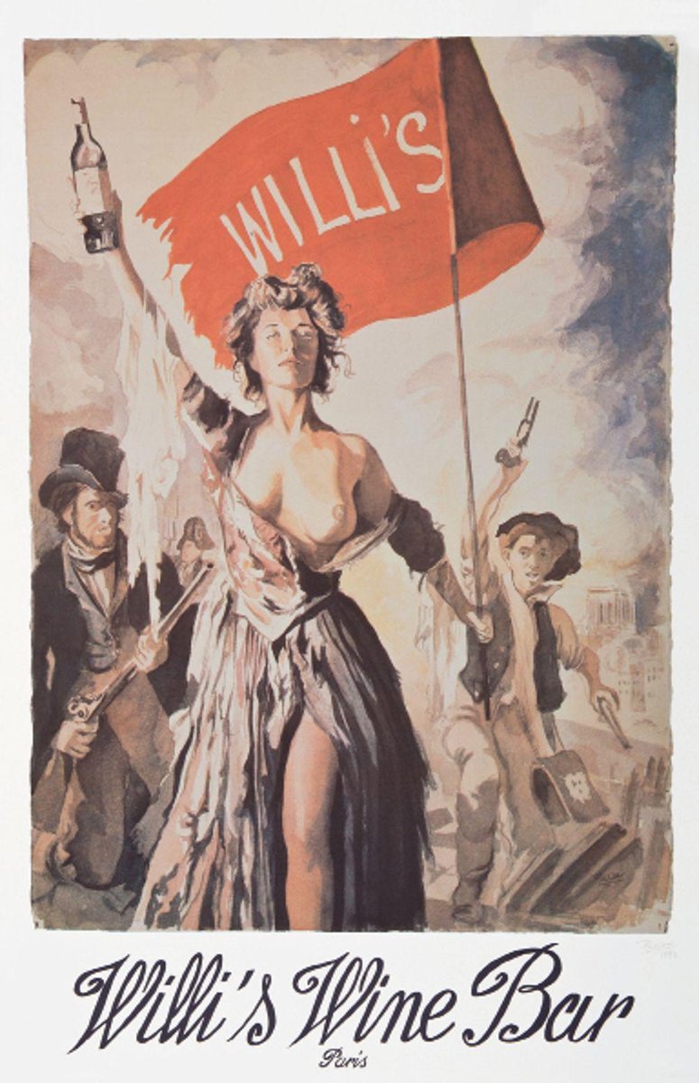 Willi's Wine Bar Poster by Anthony Palliser, 1990