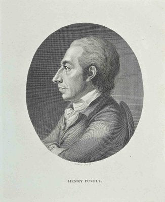 William Bromley, Portrait of Heinrich Füssli, Original Etching, 1810-ZCI-1379314