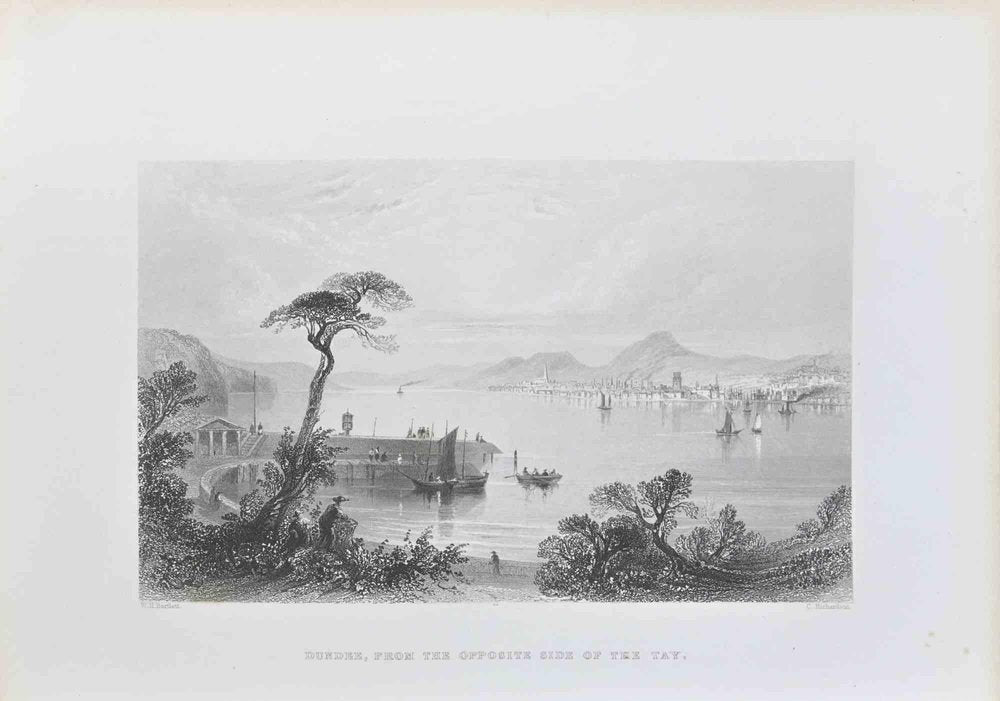 William Henry Bartlett, Dundee from the Opposite Side of the Tay, 19th Century, Lithograph