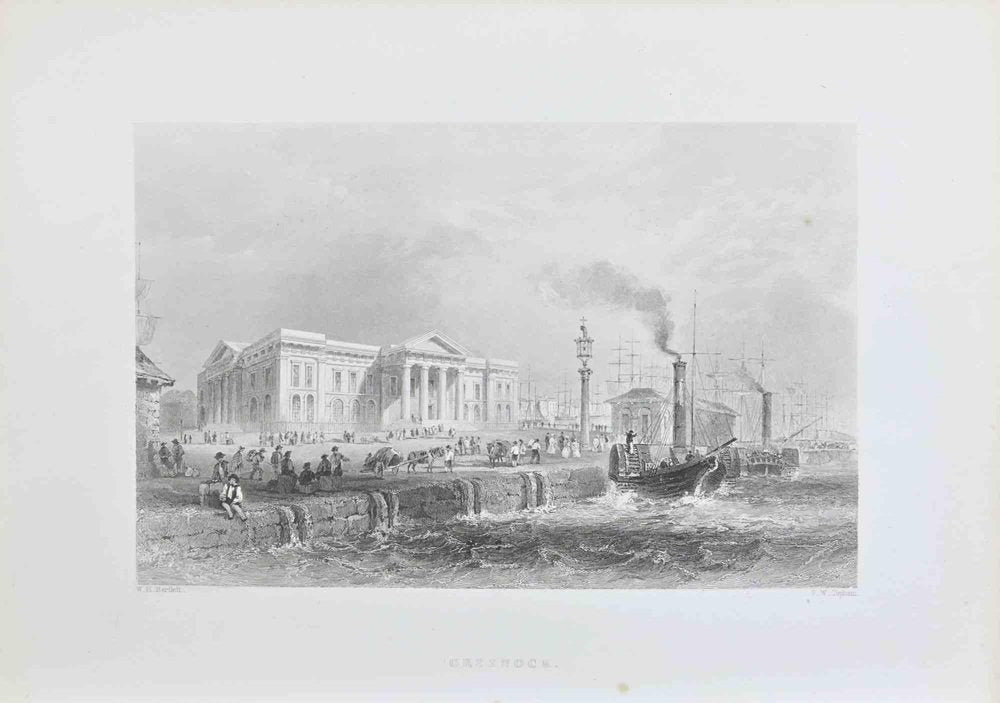 William Henry Bartlett, Greenock, Lithograph, 19th Century