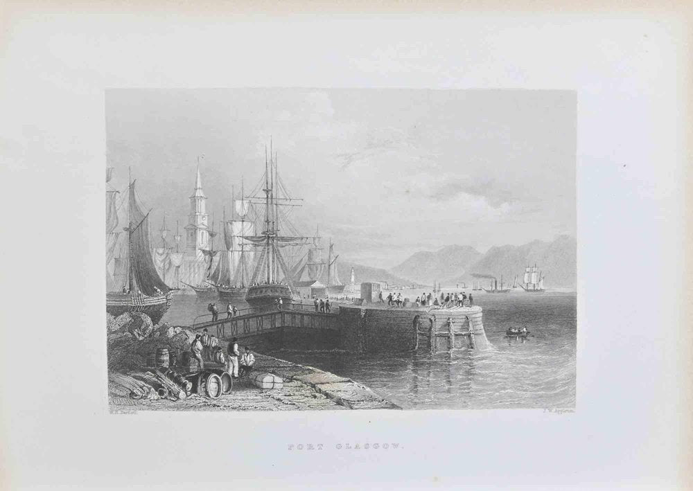 William Henry Bartlett, Port Glasgow, Lithograph, 19th Century