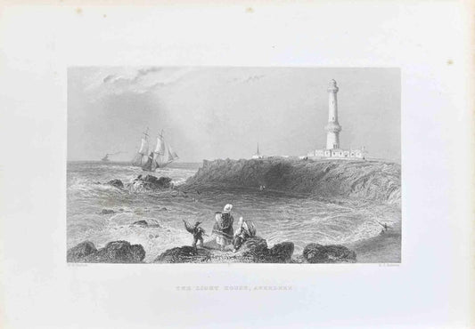 William Henry Bartlett, The Light House, Aberdeen, Lithograph, 19th Century